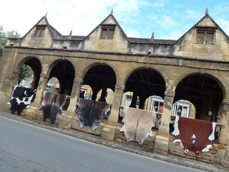 Chipping Campden's market hall, as visited by bike.