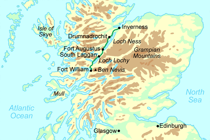 Great Glen Cycleway map